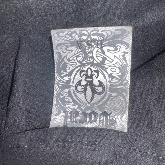 Black Fringe Skirt with Studded Detail - Picture 2 of 4